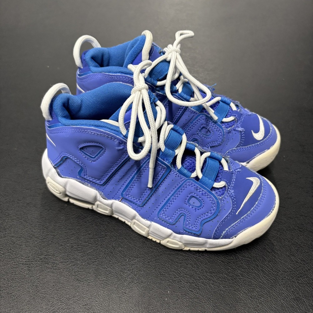 Nike Air More Uptempo (GS) Medium Blue White Kids Size 3Y